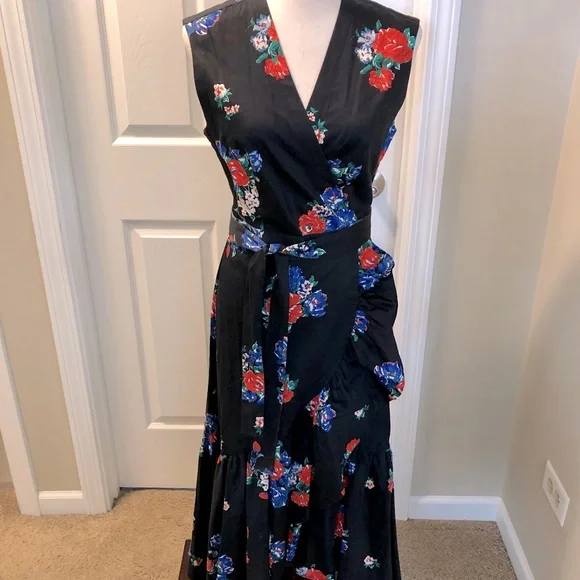 “NEW” Tory Burch Floral Printed Wrap Dress - Picture 7 of 8